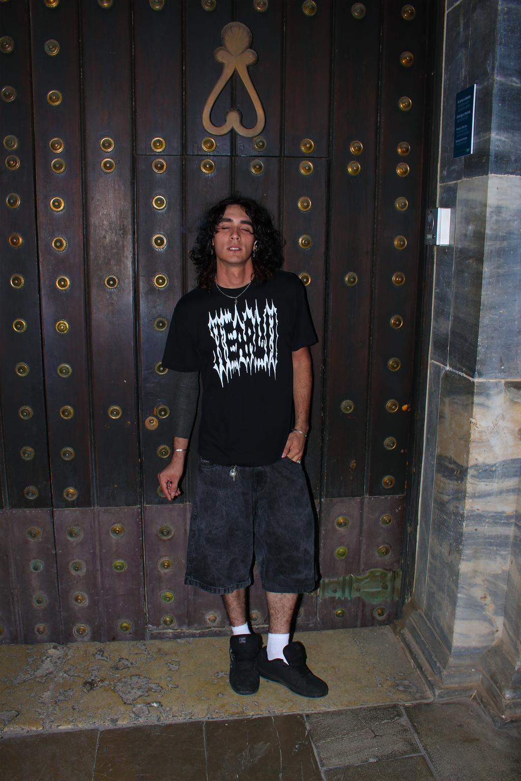 'Web' Shorts Washed Grey