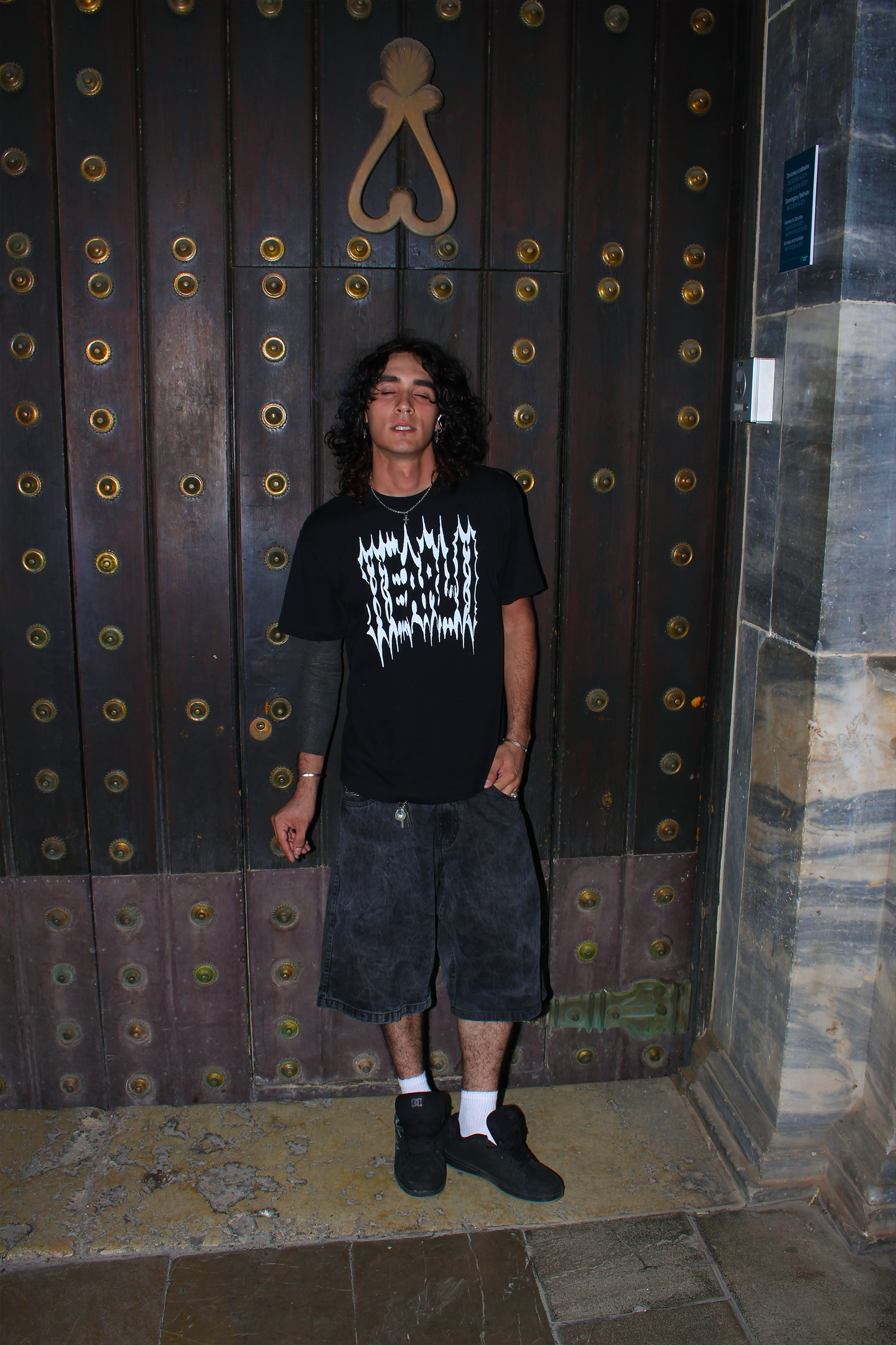 'Web' Shorts Washed Grey
