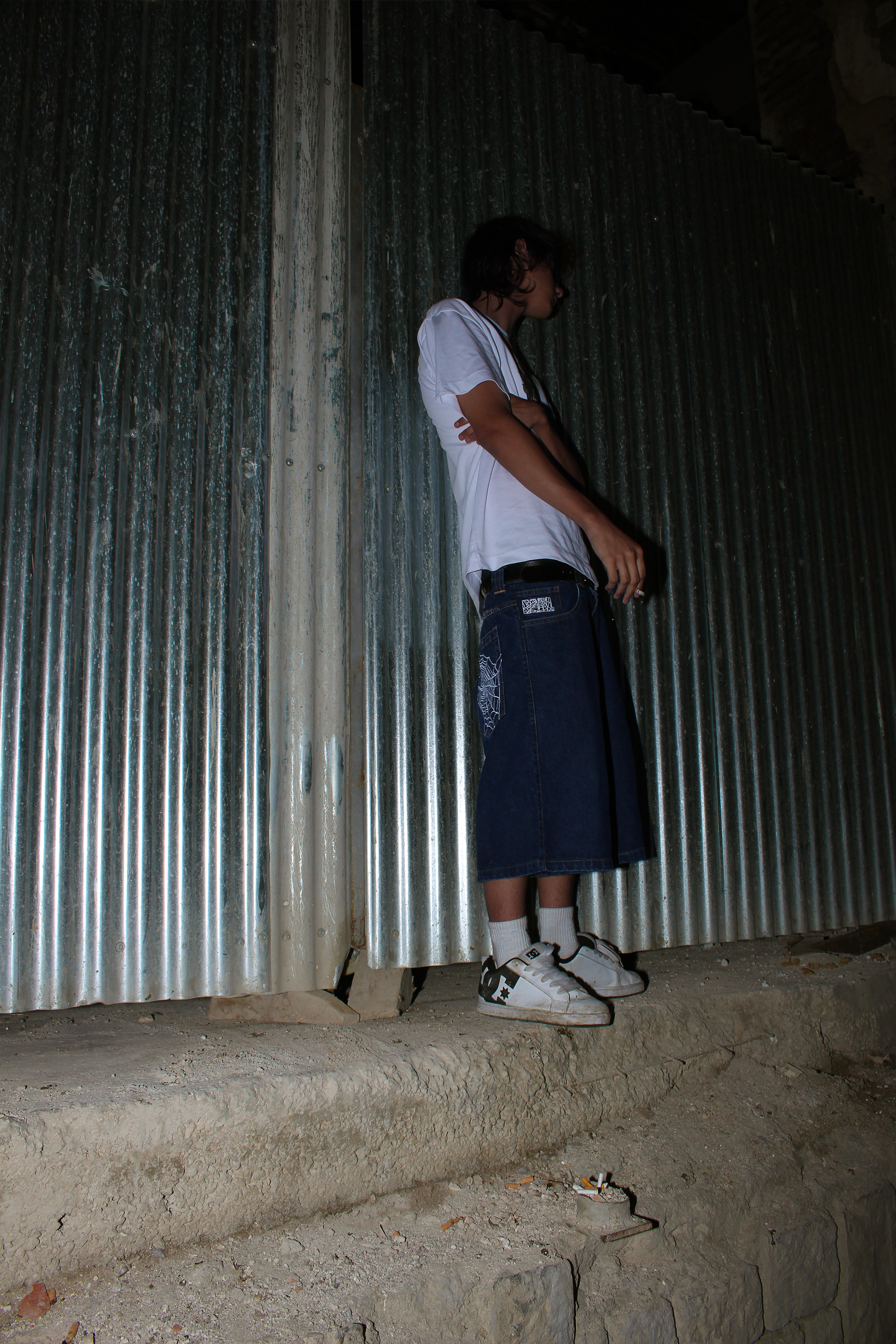 'Web' Shorts Blue