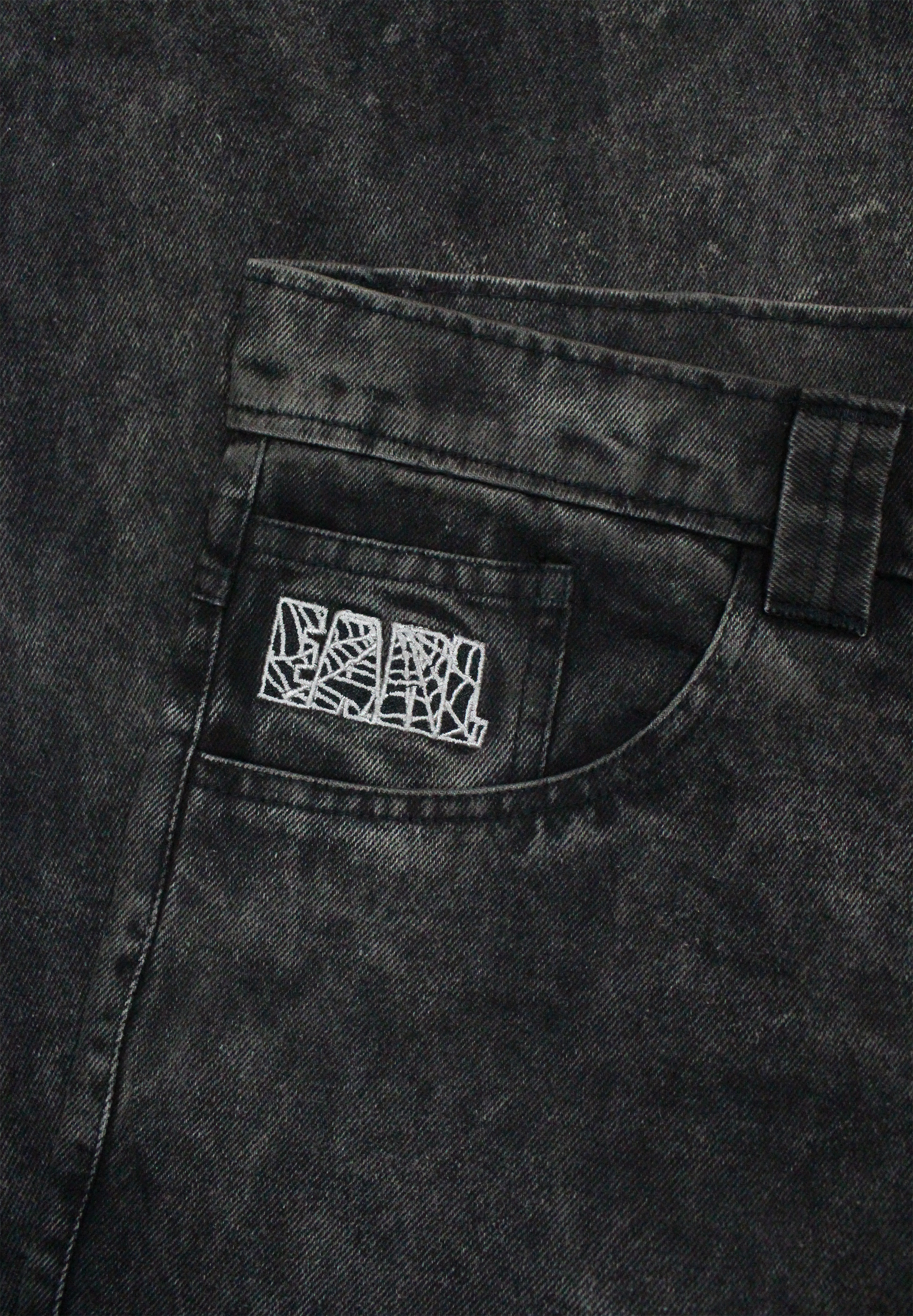 'Web' Jeans Washed Black