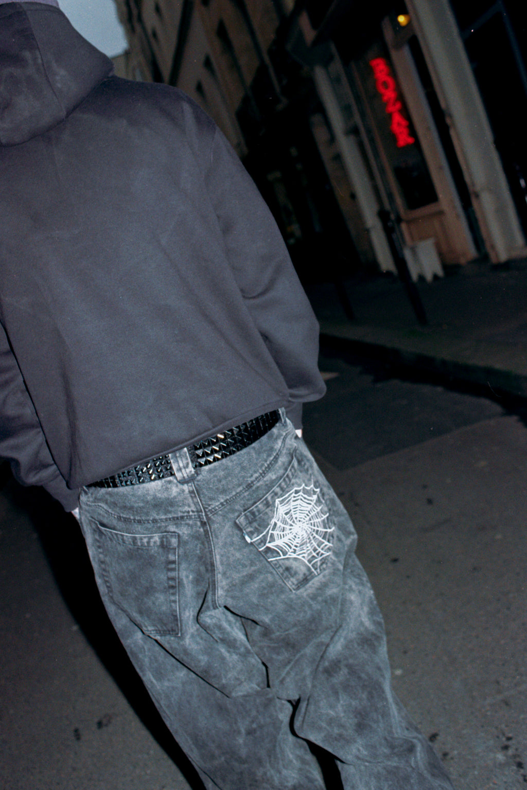 'Web' Jeans Washed Black