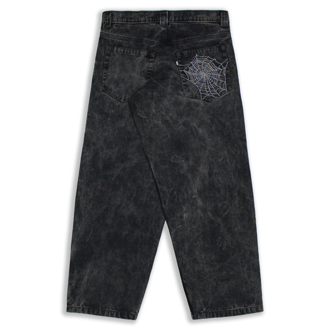 'Web' Jeans Washed Black