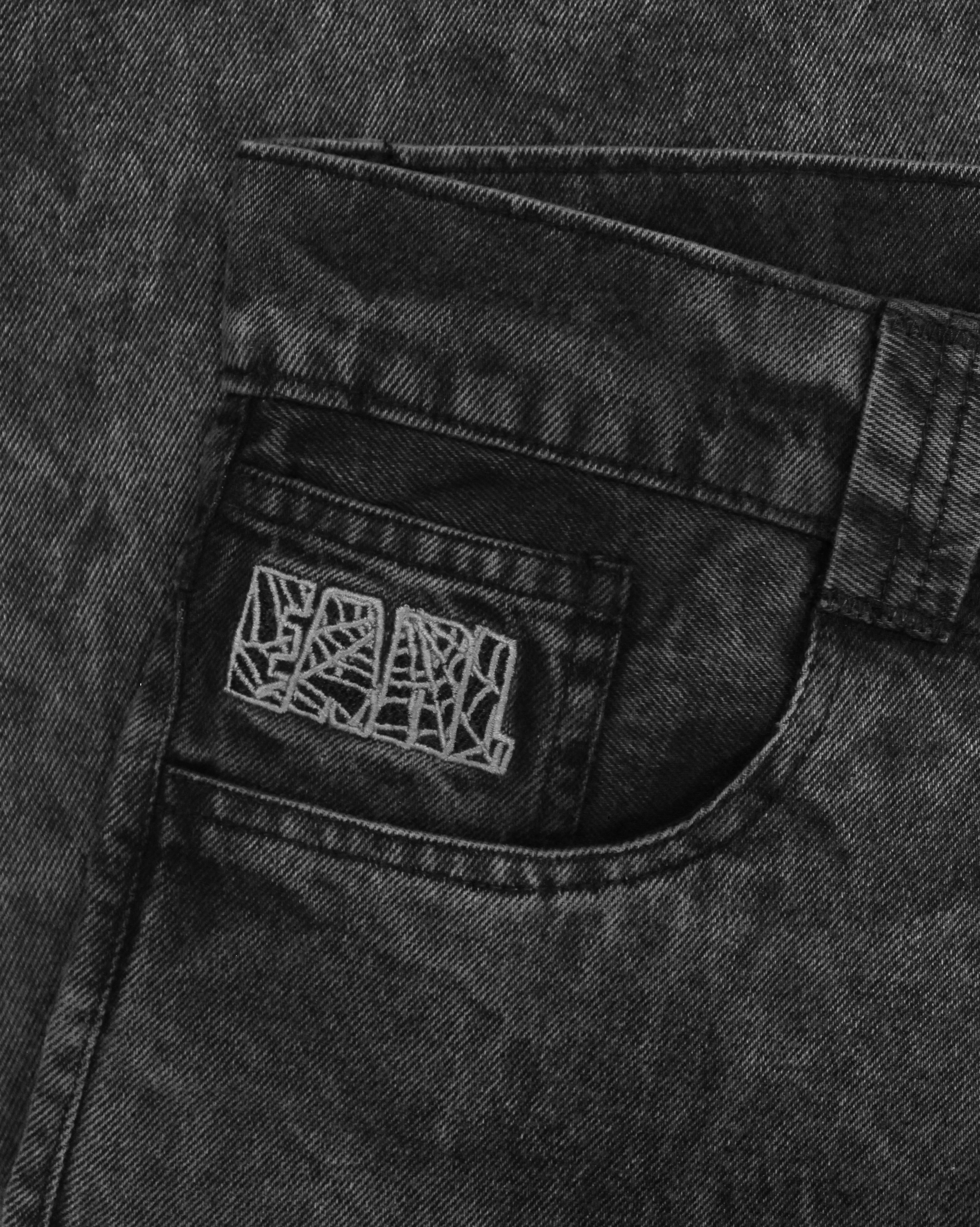 'Web' Shorts Washed Grey