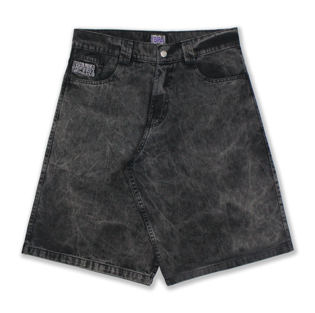 'Web' Shorts Washed Grey
