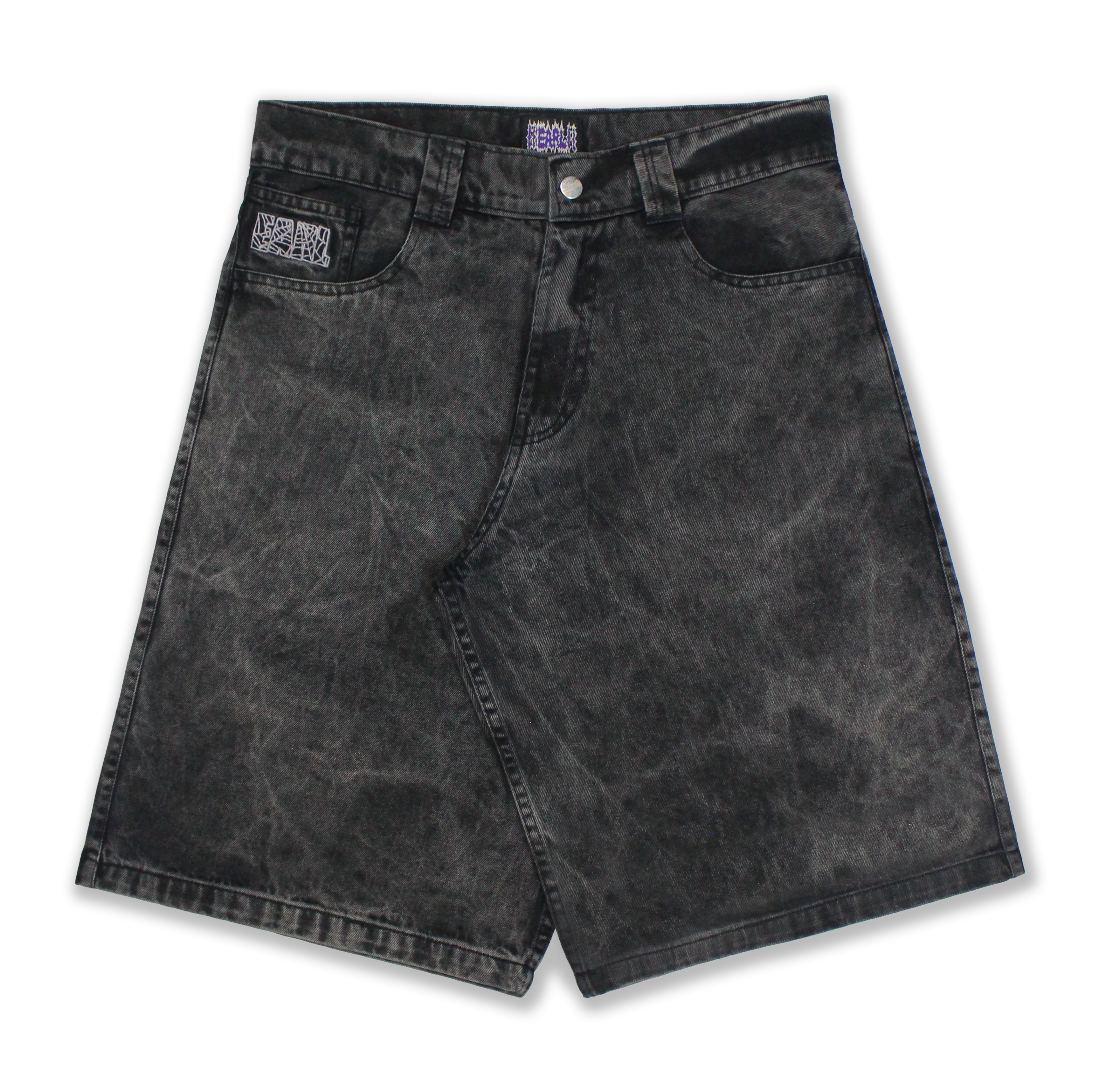 'Web' Shorts Washed Grey