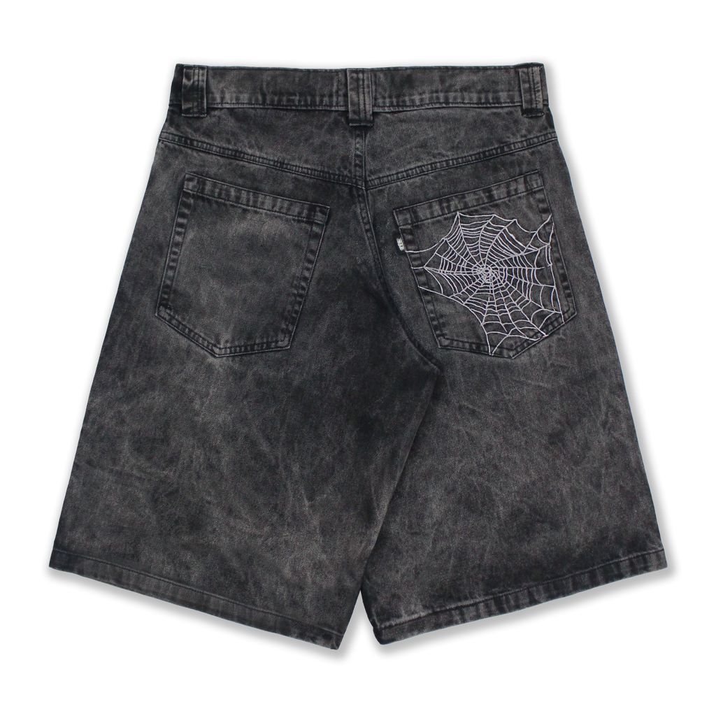 'Web' Shorts Washed Grey